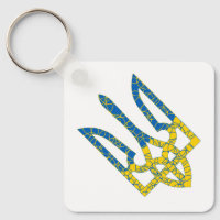 Un trident ukrainien texturé drapeau d'Ukraine cou