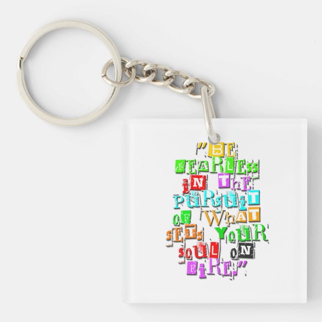 Porte-clés "Un Voyage Sans Peur" Design. (Devant)