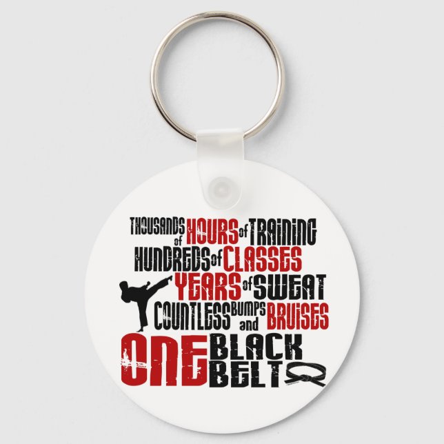 Porte-clés UNE Ceinture noire 2 KARATE T-SHIRTS & APPAREL (Recto)