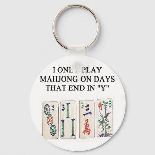 Porte-clés une conception drôle de mahjong