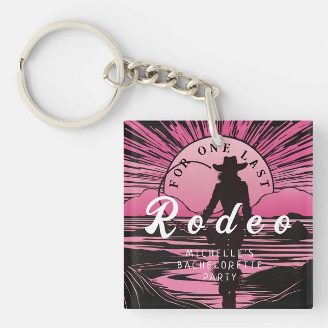 Porte-clés Une dernière rodeo pour l'enterrement de vie de je (Devant)