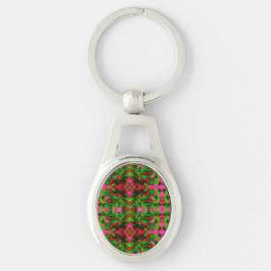 Porte-clés Une étude en rose et vert