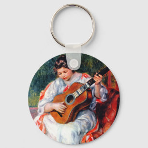 Porte-clés Une femme jouant à la guitare par Pierre Renoir