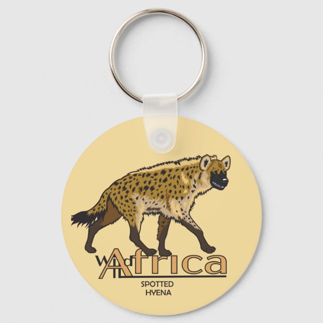 Porte-clés Une hyène tachetée. Afrique sauvage (Recto)