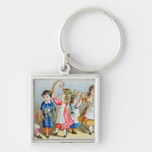 Porte-clés Une joyeuse carte postale victorienne de