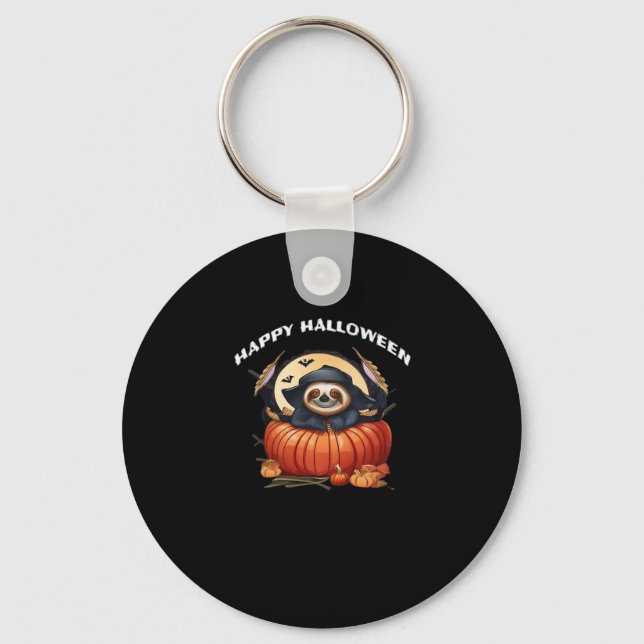 Porte-clés Une paresse amusante célébrant Halloween Essential (Recto)
