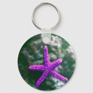 Porte-clés Une Plage Rocky Starfish violette