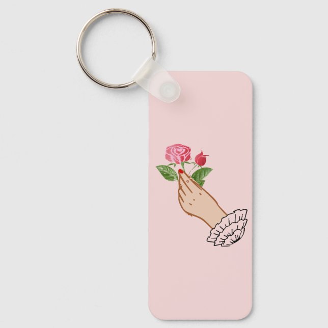 Porte-clés Une rose  (Recto)
