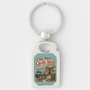 Porte-clés Une scène de cottage vintage d'une boutique de qui