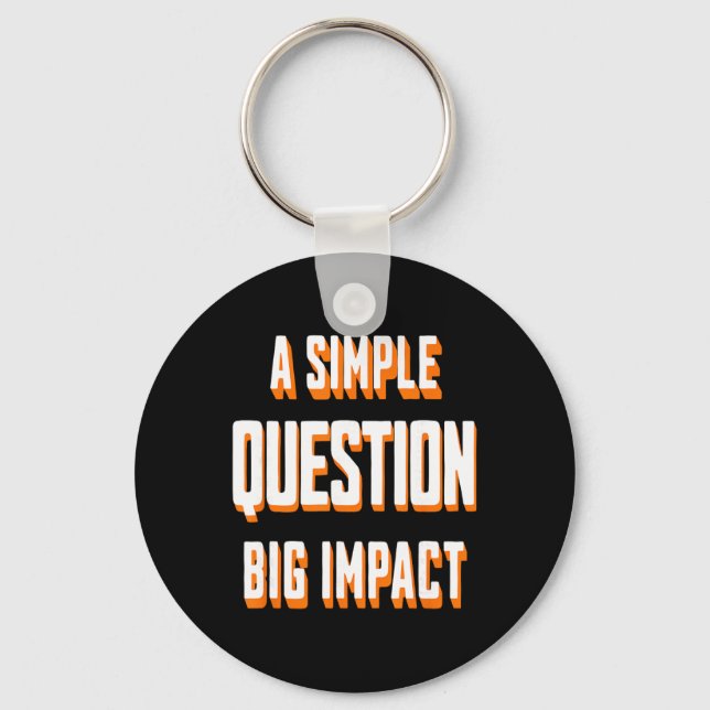 Porte-clés Une simple question, grand impact, conscience émot (Recto)