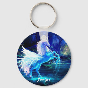 Porte-clés Unicorn Pegasus Porte - clé Ajouter VOTRE NOM