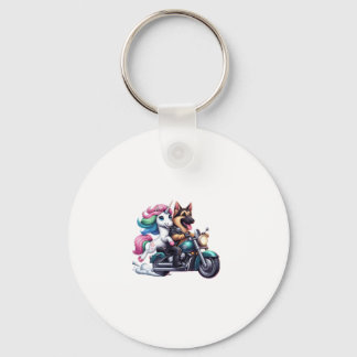 Porte-clés Unicorn Riding A Motorcycle Girls Women Kids Germa