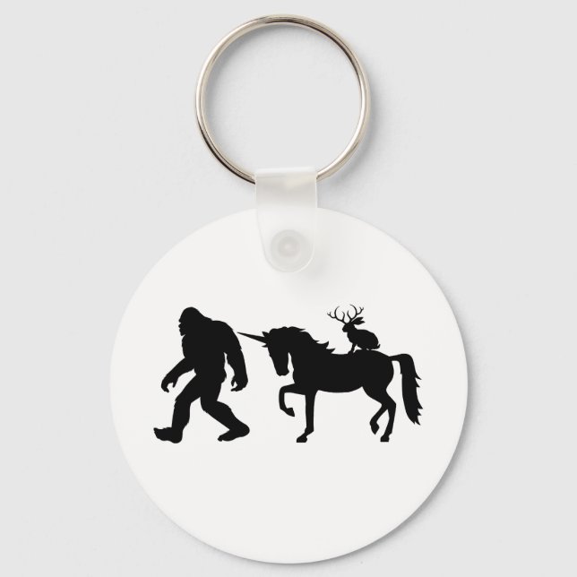Porte-clés Unicorne, Bigfoot, Jackalope (Recto)