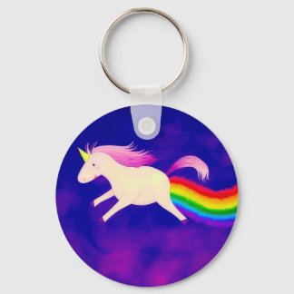 Porte-clés Unicorne volante amusante à la taille d'un arc-en-