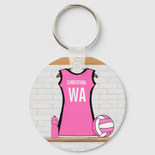 Porte-clés Uniforme Netball Personnalisé