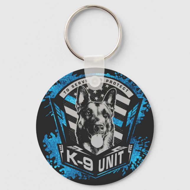 Porte-clés Unité K9 - Malinois - berger belge (Recto)