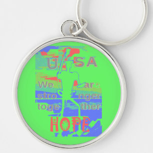 Porte-clés United in Hope : Forts Together - Vibrant USA