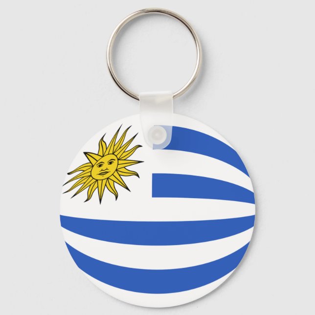 Porte-clés Uruguay Porte - clé du drapeau Fisheye (Recto)