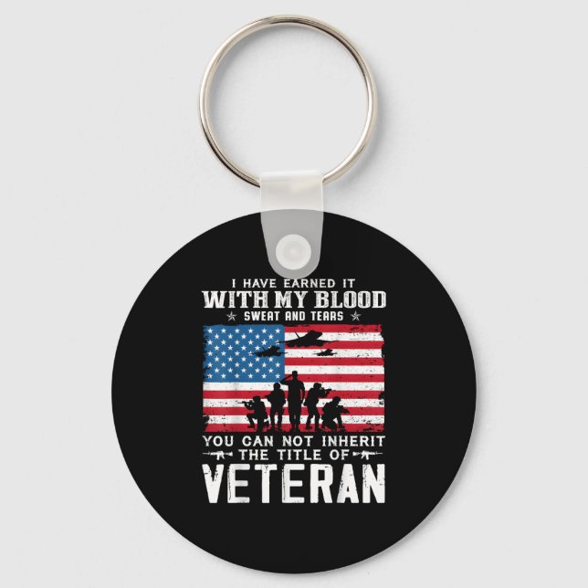 Porte-clés Us Army Veteran You Can Not Inherit The Title Of V (Recto)