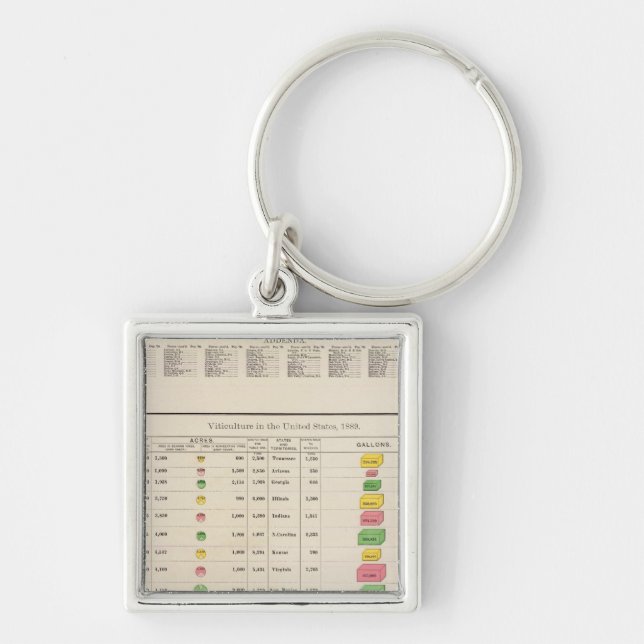 Porte-clés US Viticulture, 1889 (Devant)