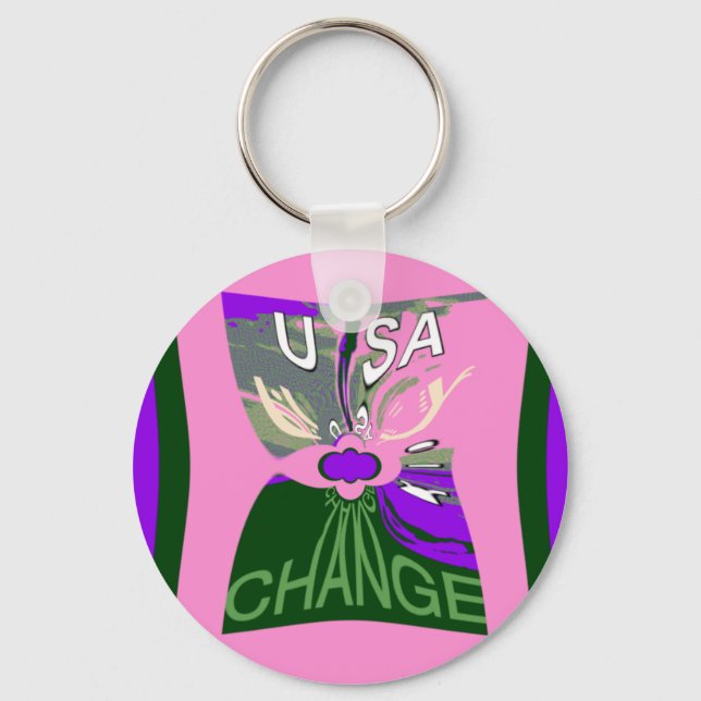 Porte-clés USA Change Art Print (Recto)
