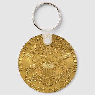Porte-clés USA Double Eagle Liberty Head Gold Coin 20 $