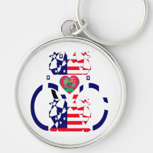 Porte-clés USA Hope Beau drapeau national Extraordinaire Desi