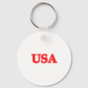 Porte-clés USA Rouge Blanc Le MUSÉE Zazzle Cadeaux