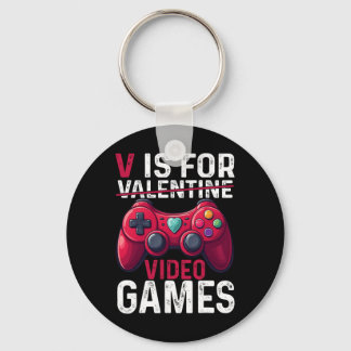 Porte-clés V Is For Video Games Valentine Gamer Valentines Da