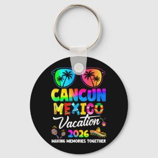 Porte-clés Vacances à Cancun au Mexique Plage 2026 Voyage Fam