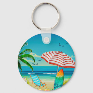 Porte-clés Vacances d'été sur la plage, Détente