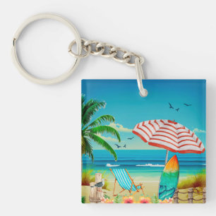 Porte-clés Vacances d'été sur la plage, Détente