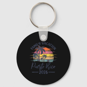 Porte-clés Vacances en famille 2026 Été Puerto Rico Plage