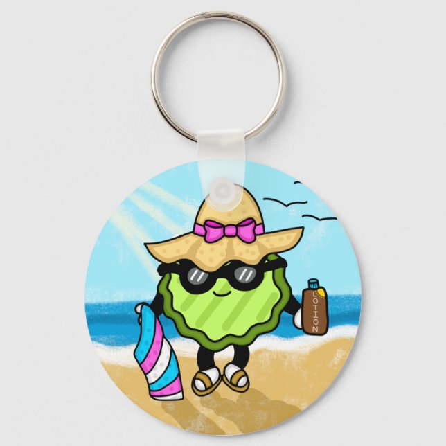 Porte-clés Vacances | Magnet de chiche de vacances (Recto)