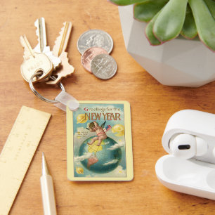Porte-clés Vacances vintage, vœux pour la nouvelle année