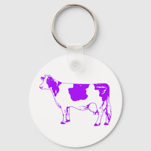 Porte-clés Vache de lait Silhouette Boeuf de boeuf Moo Bull S