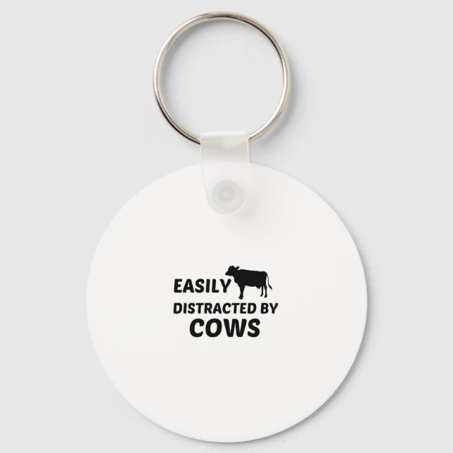 PORTE-CLÉS VACHE FACILEMENT DISTRACTÉE (Recto)
