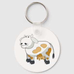 Porte-clés vache laitière de dessin animé