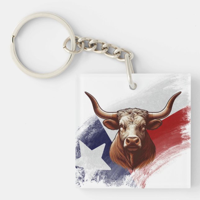 Porte-clés Vache longhorne du Texas (Devant)