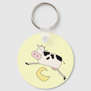Porte-clés Vache saute sur la lune T-shirts et cadeaux