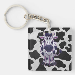 Porte-clés Vache Wild Me Noir et Blanc