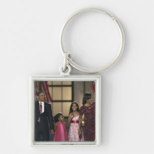 Porte-clés Vague de famille de Barak Obama à la nuit derniè