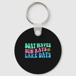 Porte-clés Vagues de bateau rayons de soleil jours de lac vac