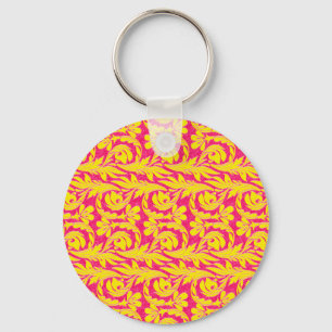 Porte-clés Vagues métalliques rose-jaune