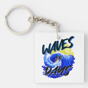 Porte-clés Vagues Pour Les Jours, Vie De Plage, Ocean Lover T