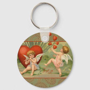 Porte-clés Valentine Cupids Love Antique Vintage