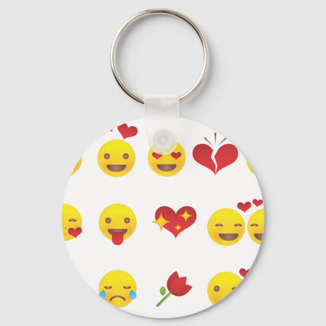 Porte-clés Valentine Emojis (Recto)