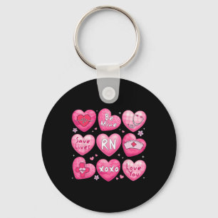 Porte-clés Valentine Infirmière Rn Cœurs De Conversation Xoxo