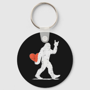 Porte-clés Valentines Day Bigfoot Rock Heart Sasquatch Femmes