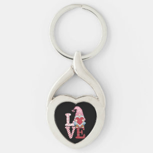Porte-clés Valentines Day Gnome Love Couple Cadeaux pour elle